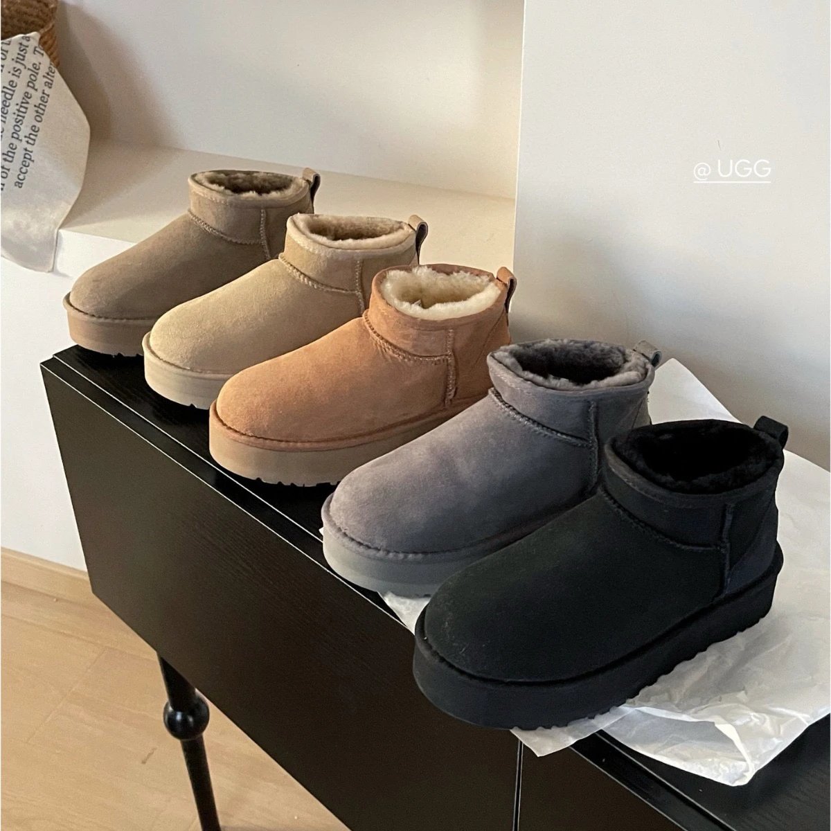 UGG Tasman Chocolate Brown Suede Slippers - 10
