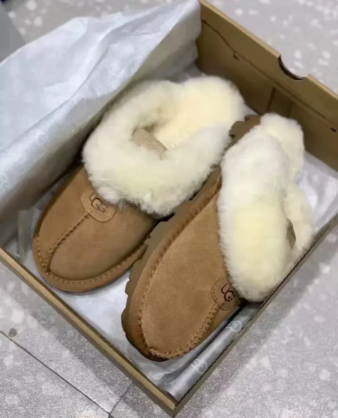 UGG Tasman Chocolate Brown Suede Slippers - 19