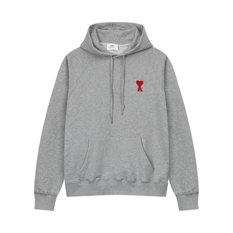 Hooded Sweatshirt Flower Gray