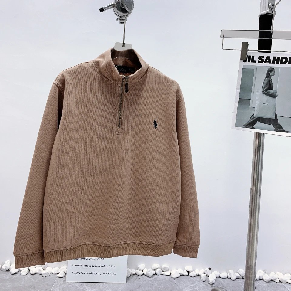 L2309  咖色半拉链