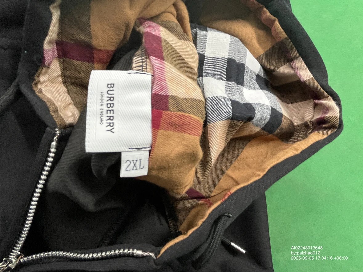 Burberry Logo Patch Black Full-Zip Hoodie product detail 6 in Litbuy spreadsheet finds