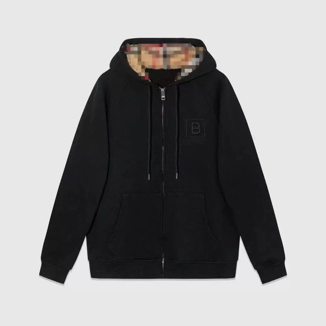 Burberry Black Zip-Up Hoodie