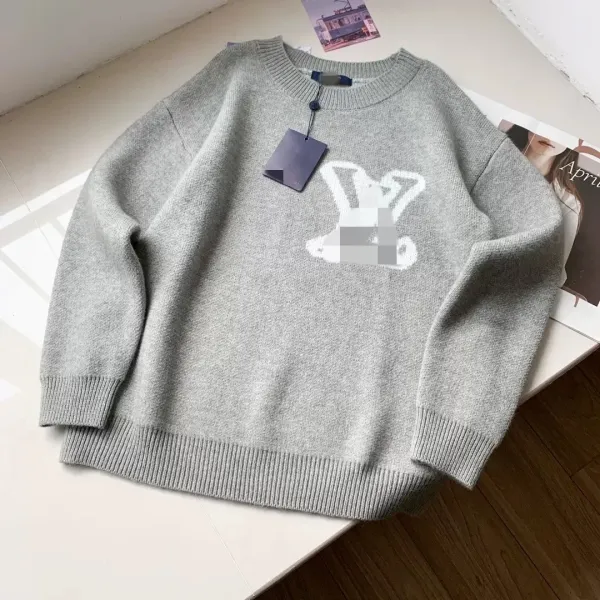 Louis Vuitton Monogram Rabbit Knit Sweater Gray - 1