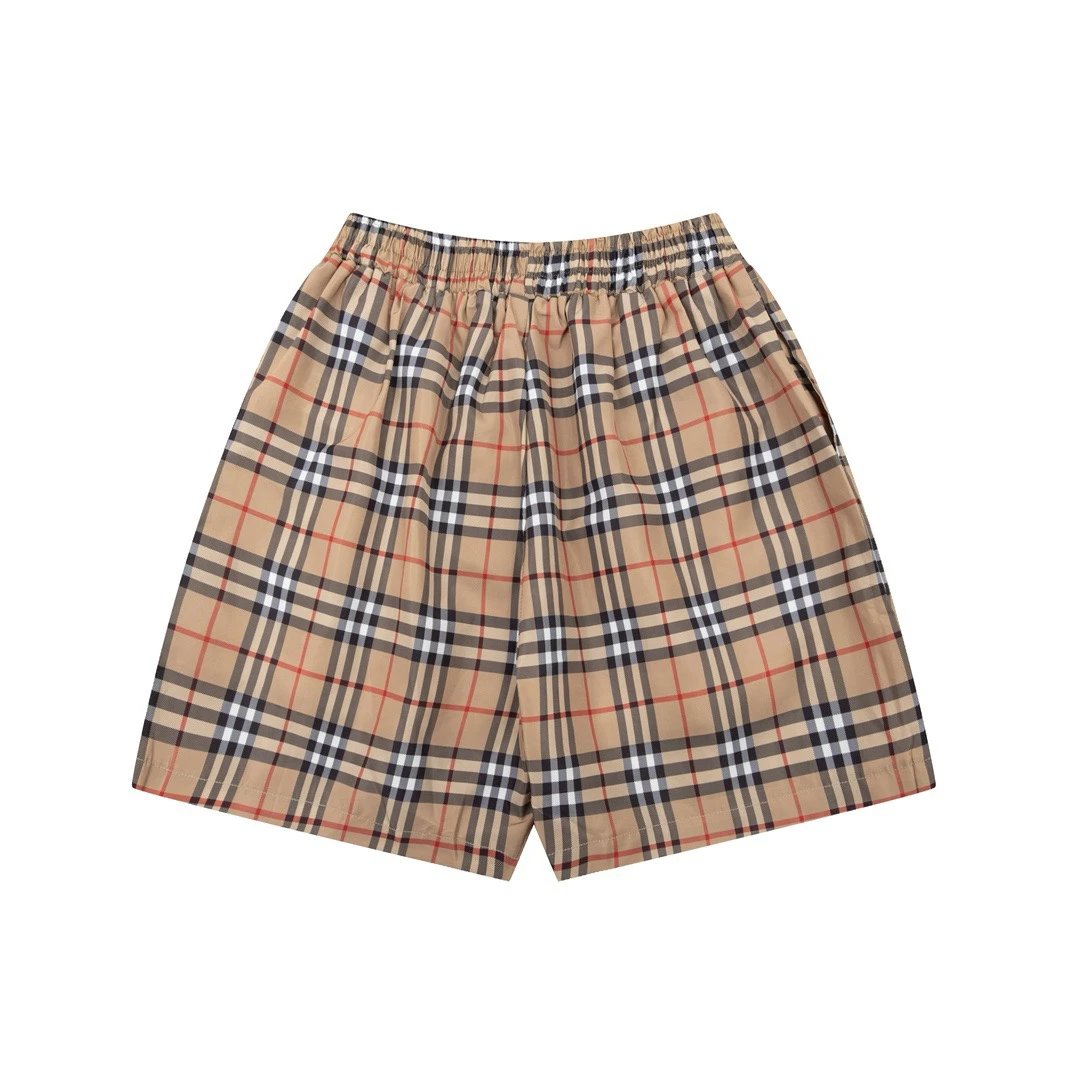 Burberry Beige Plaid Shorts