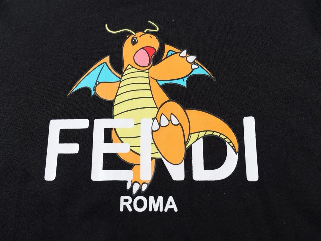 Fendi x Pokémon Charizard Graphic T-Shirt White - 6