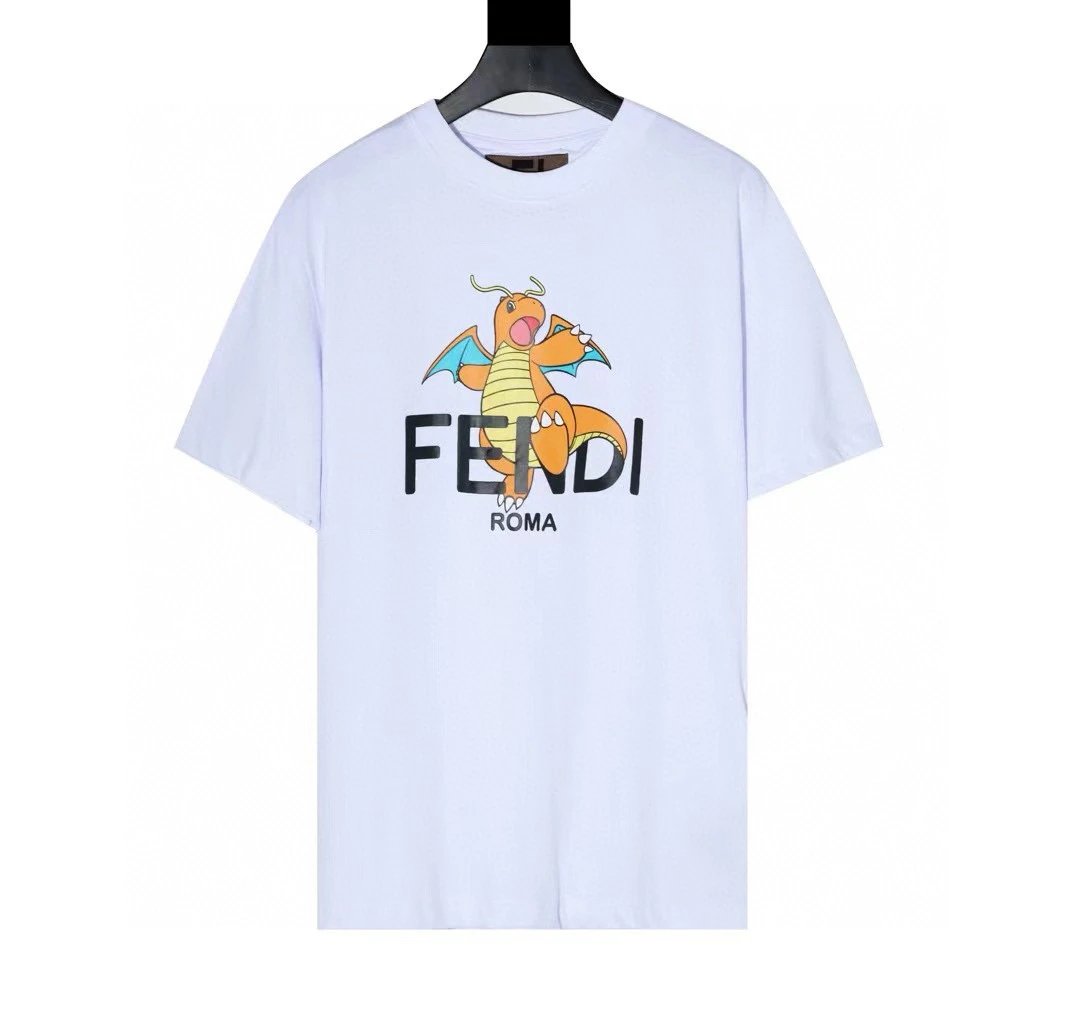 Fendi x Pokémon Charizard Graphic T-Shirt White - 11