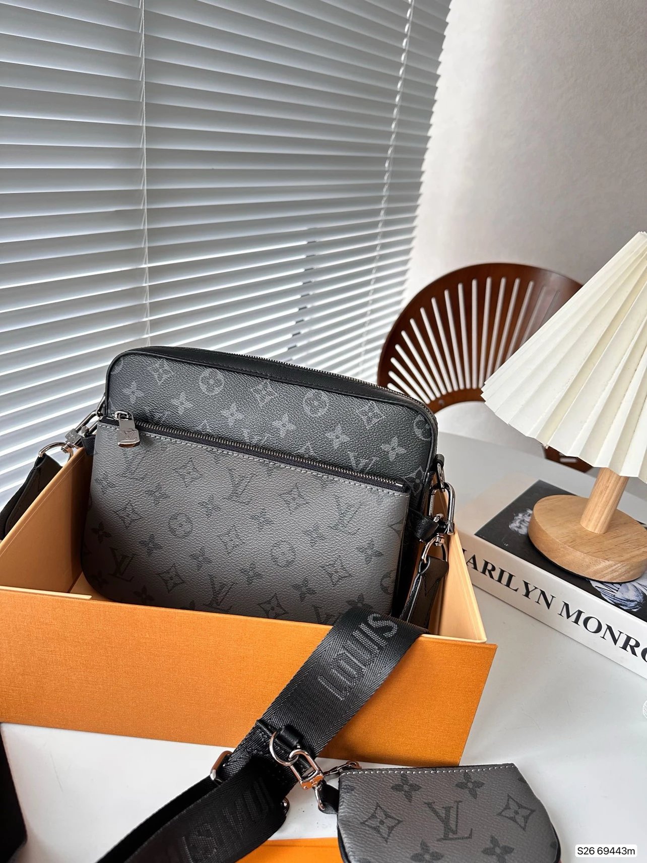 Louis Vuitton Grey Monogram Crossbody Bag