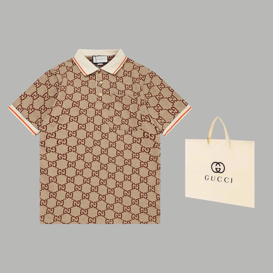 Gucci Beige Short Sleeve Polo