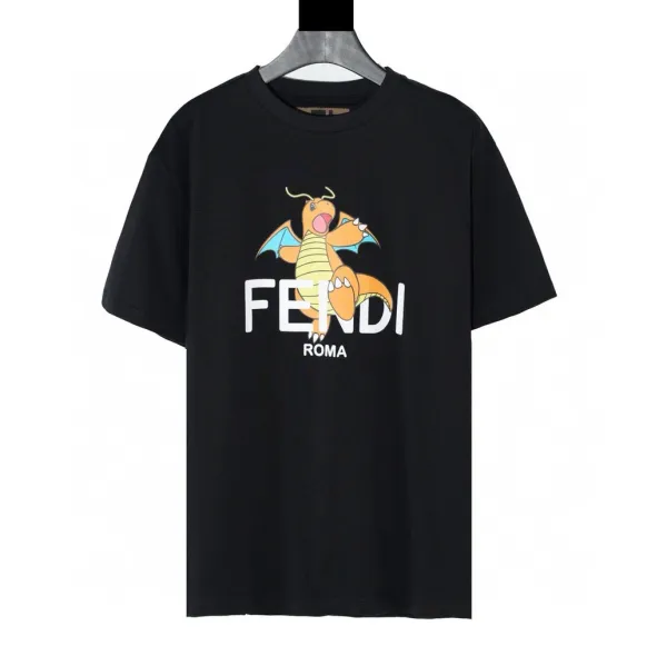 Fendi x Pokémon Dragonite Graphic T-Shirt Black - 1