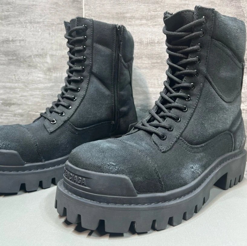 Balenciaga Arena Combat Boots Black