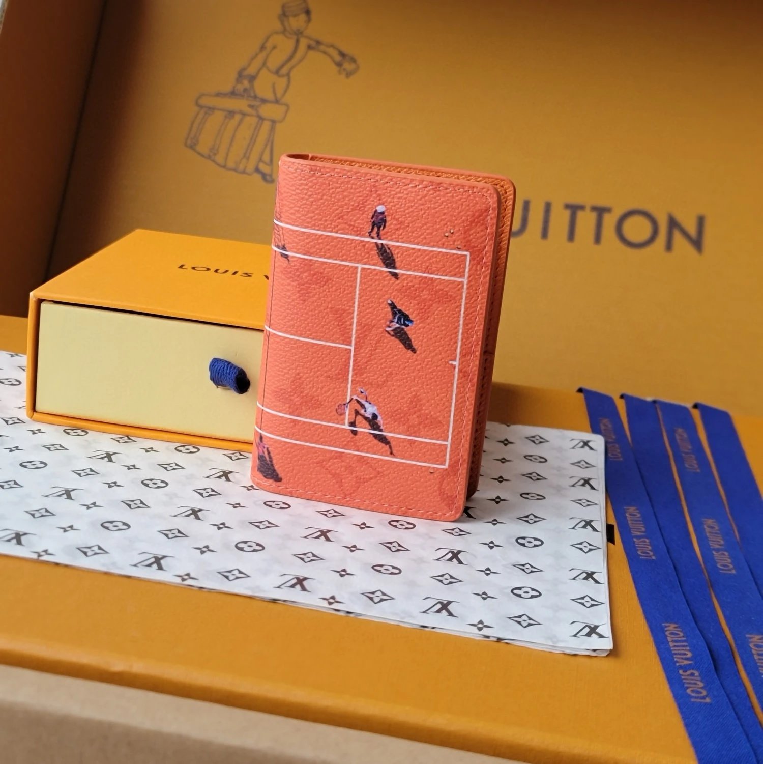 14883 Orange vertical wallet SKU image