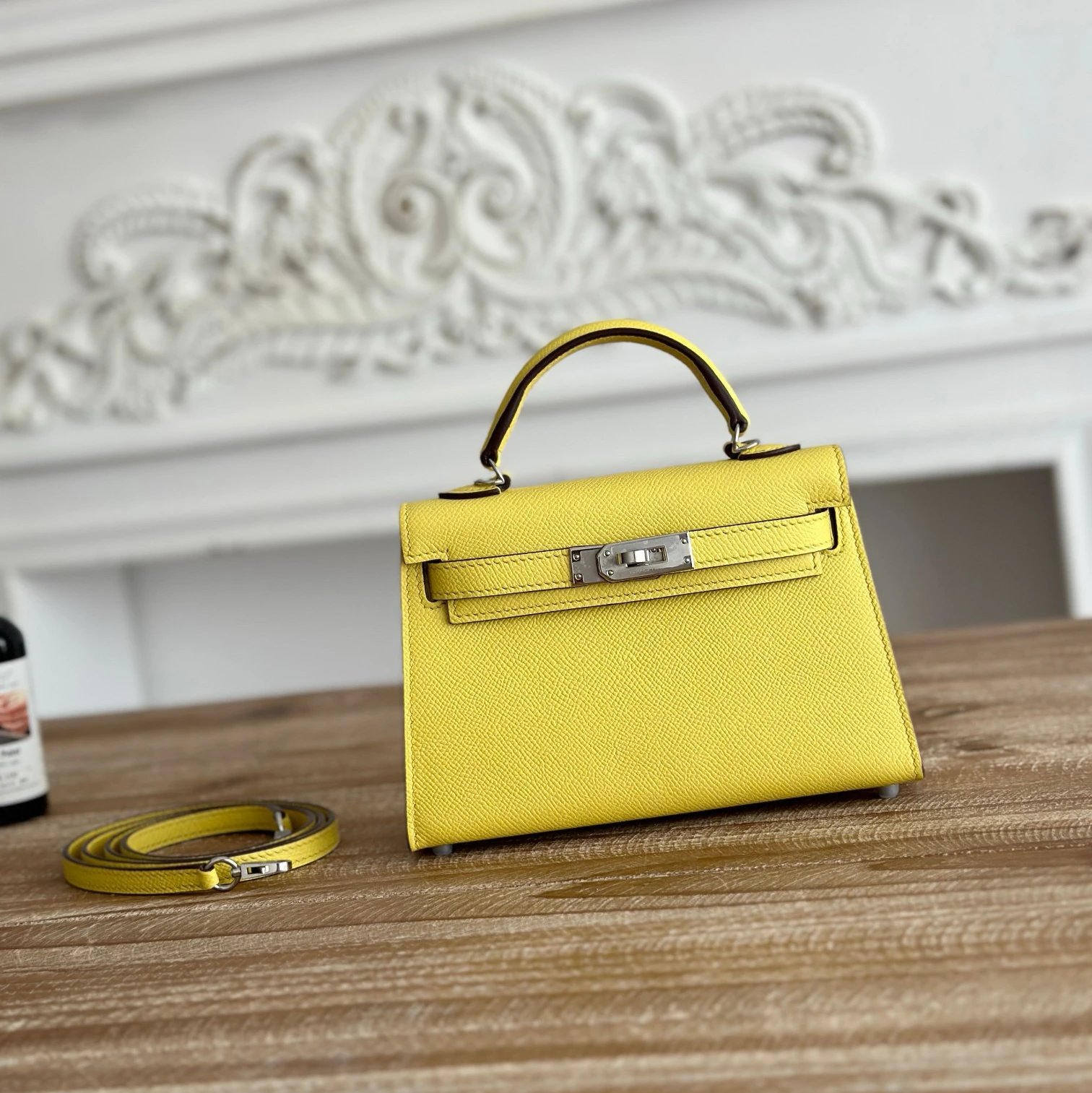Hermès Mini Kelly II Black Epsom Leather with Silver Hardware