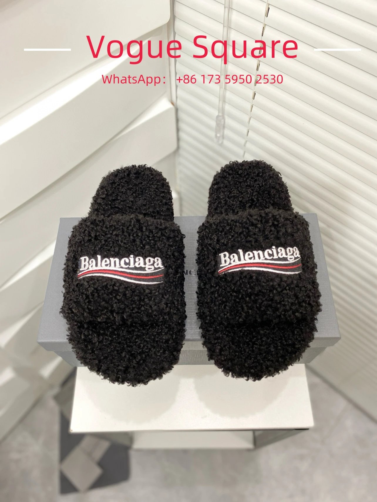BAL Sheep Curly Wool Customizable Slippers, 5-Day Processing Required