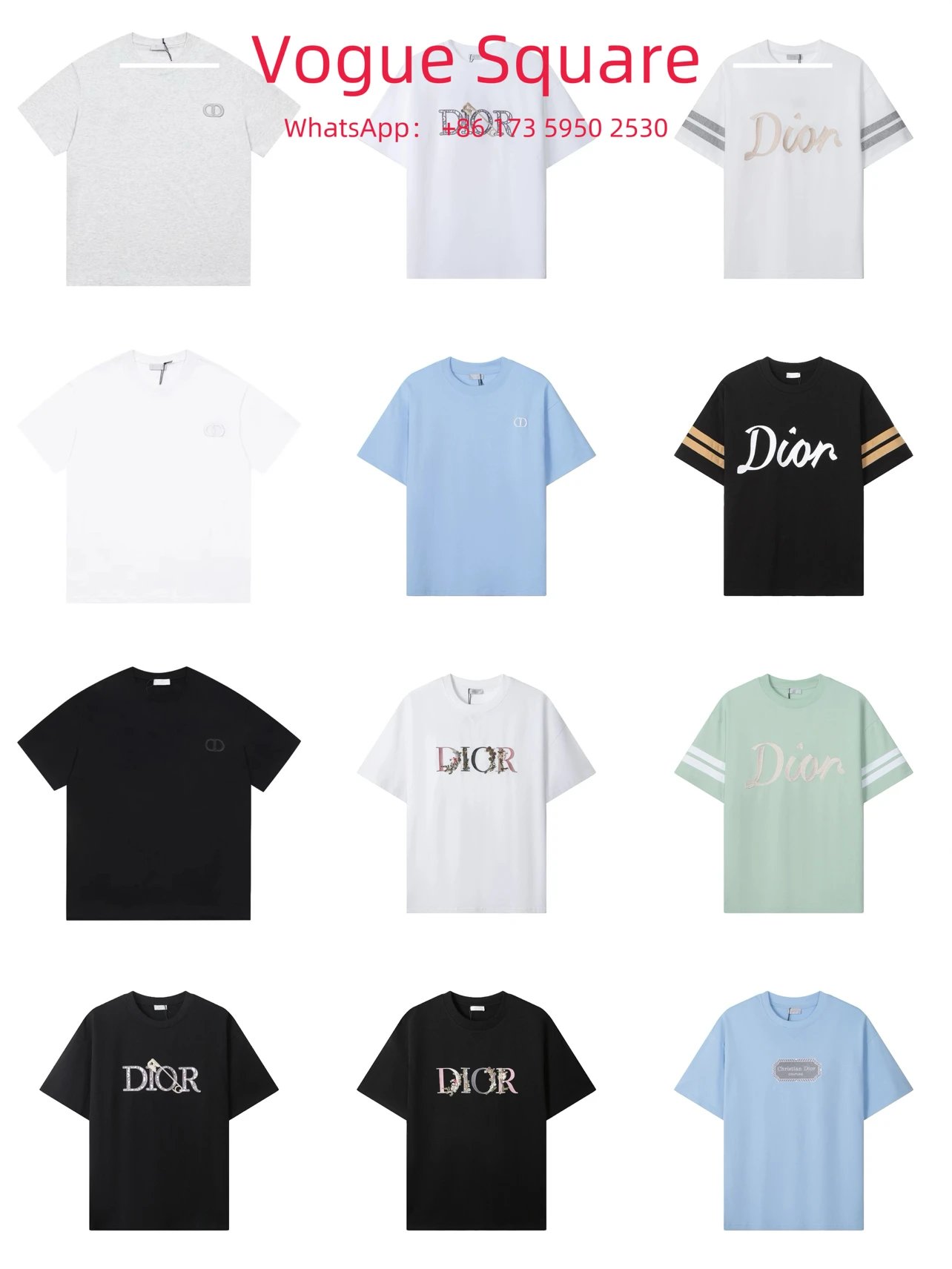 Dior Black Short Sleeve T-Shirt