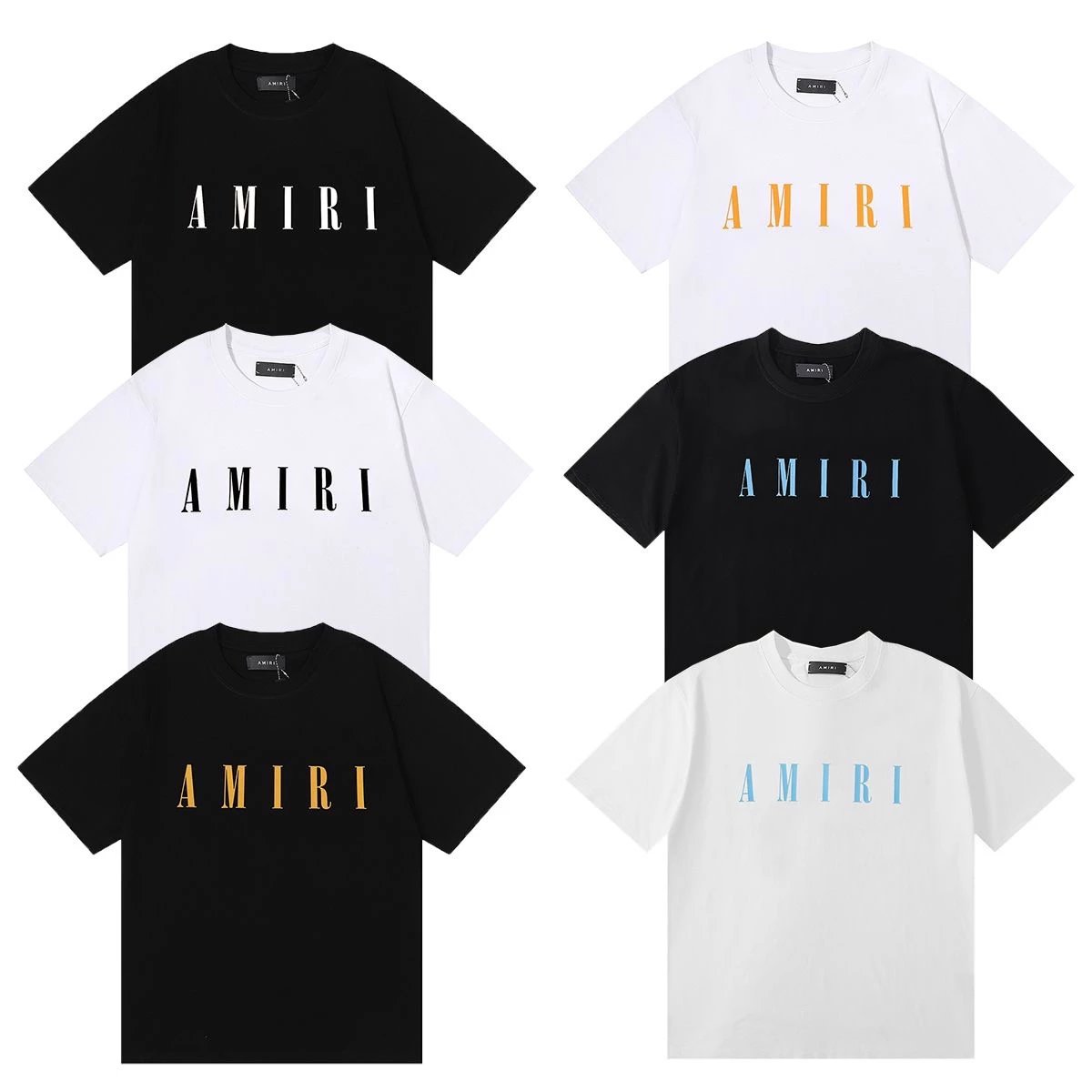 Amiri Black and White Short Sleeve T-Shirts