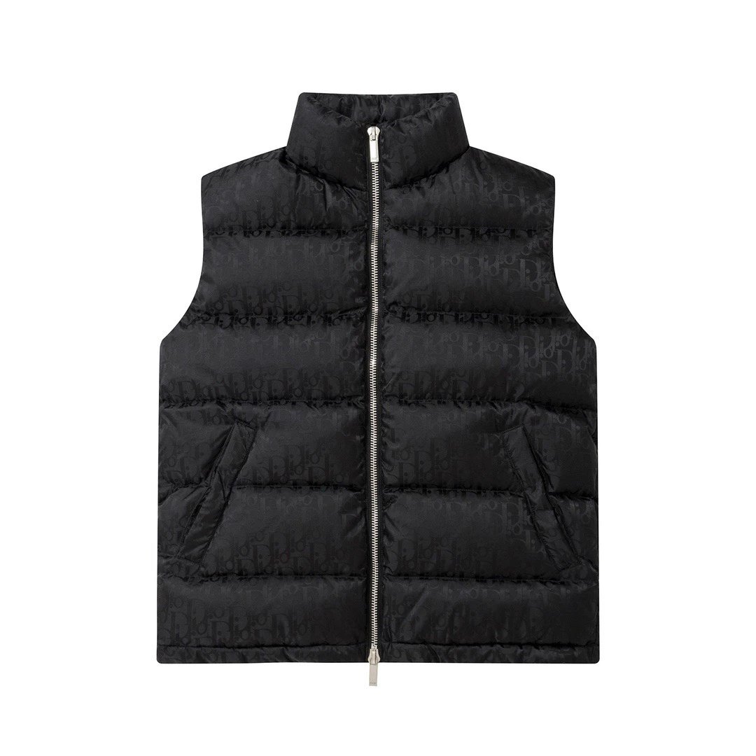 Dior Black Quilted Puffer Vest
