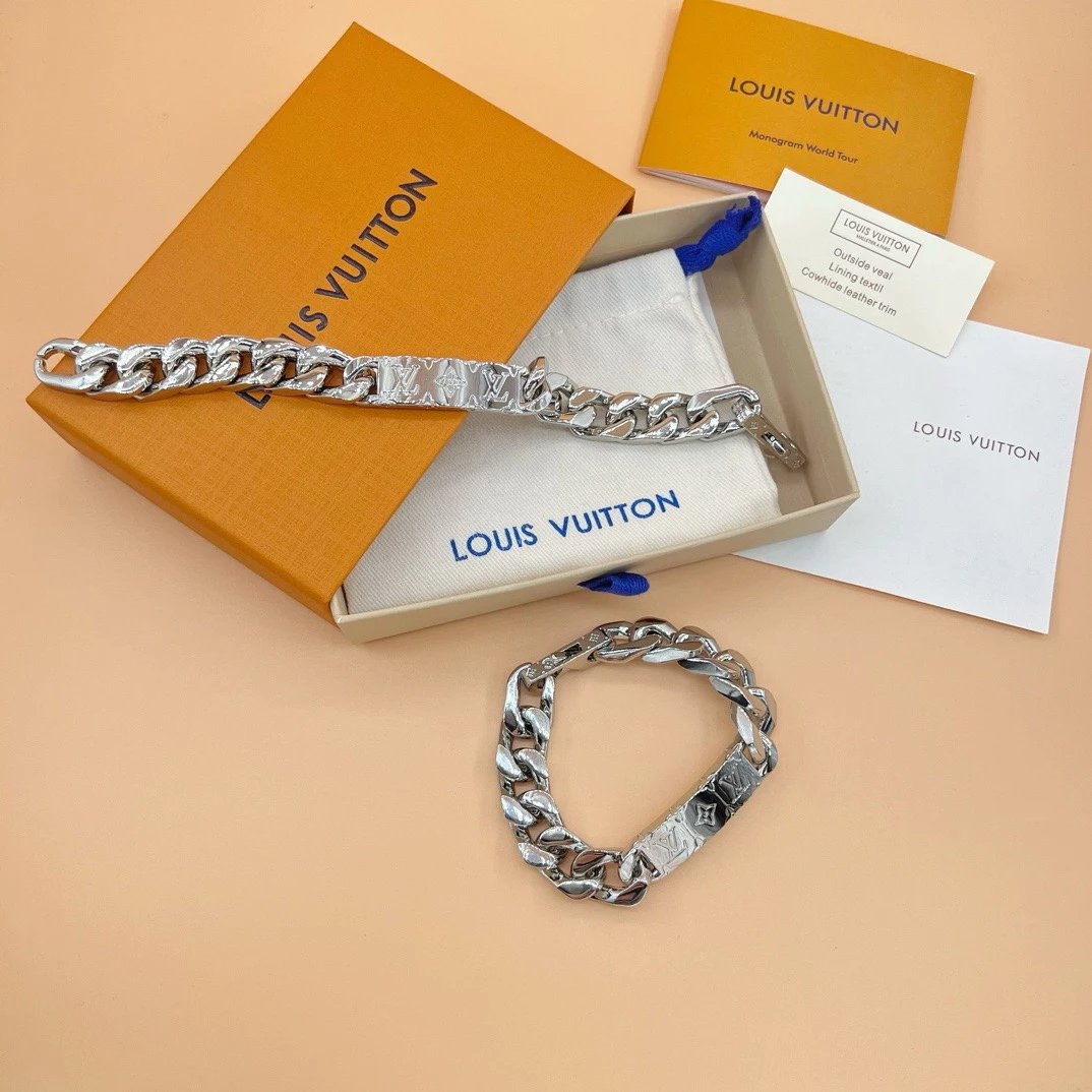 Louis Vuitton Silver Chain Bracelet