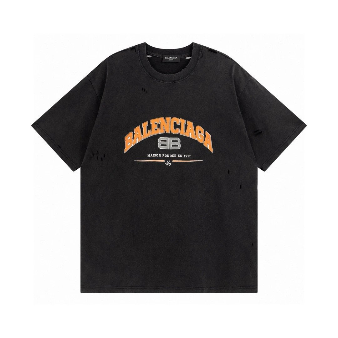 Balenciaga Black Distressed T-Shirt