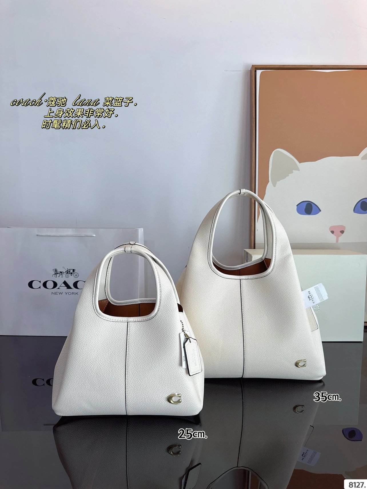 Coach White Leather Handbag