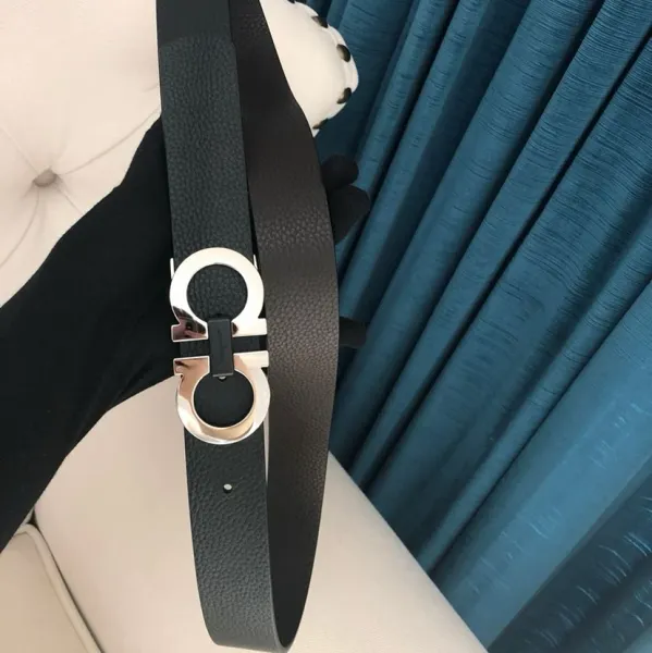 Salvatore Ferragamo Gancini Belt Black Leather Belt - 1