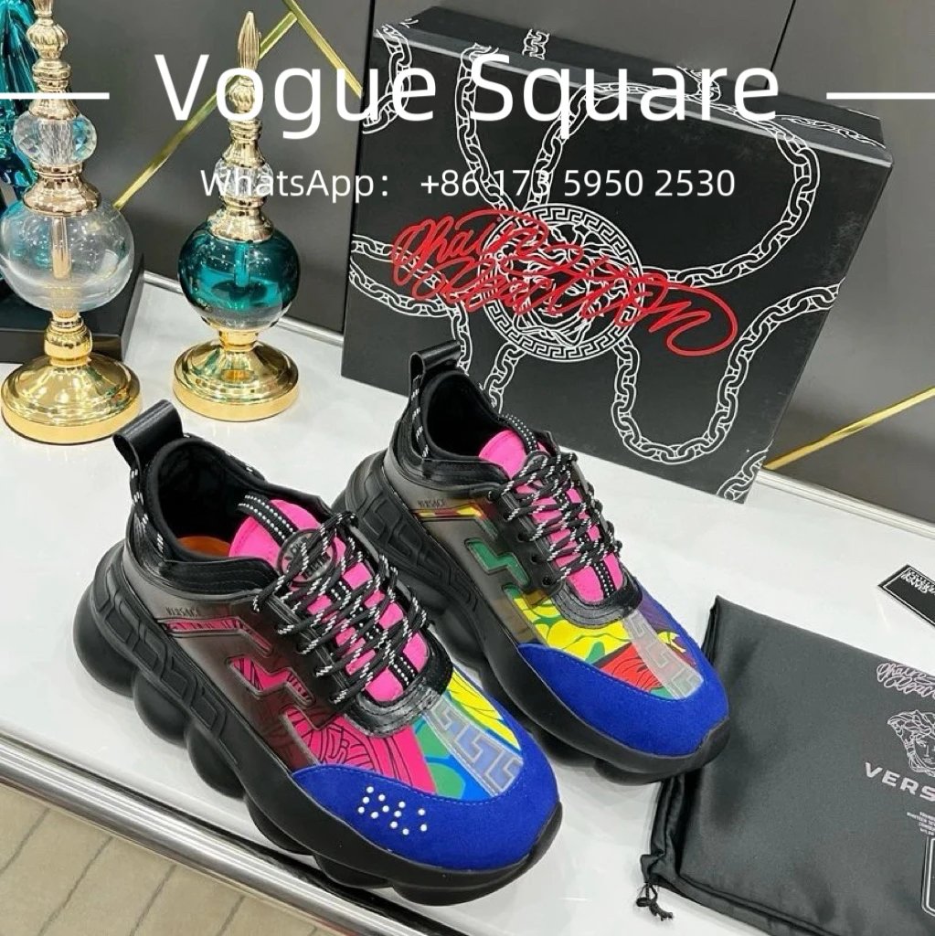 Versace Chain Reaction Multicolor Chunky Sneakers