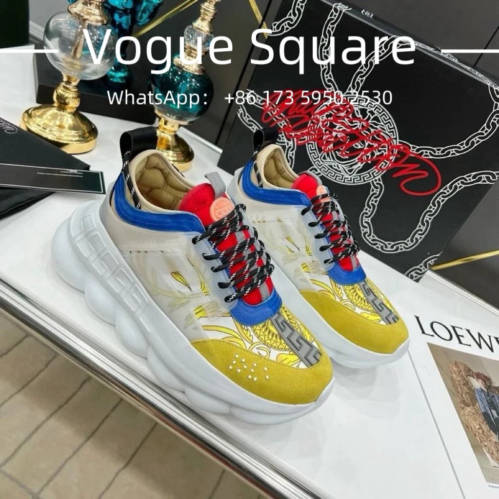 Versace Chain Reaction Sneakers Multicolor Chunky Sneakers