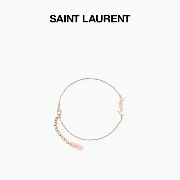 Saint Laurent Monogram Bracelet Rose Gold Jewelry - 1