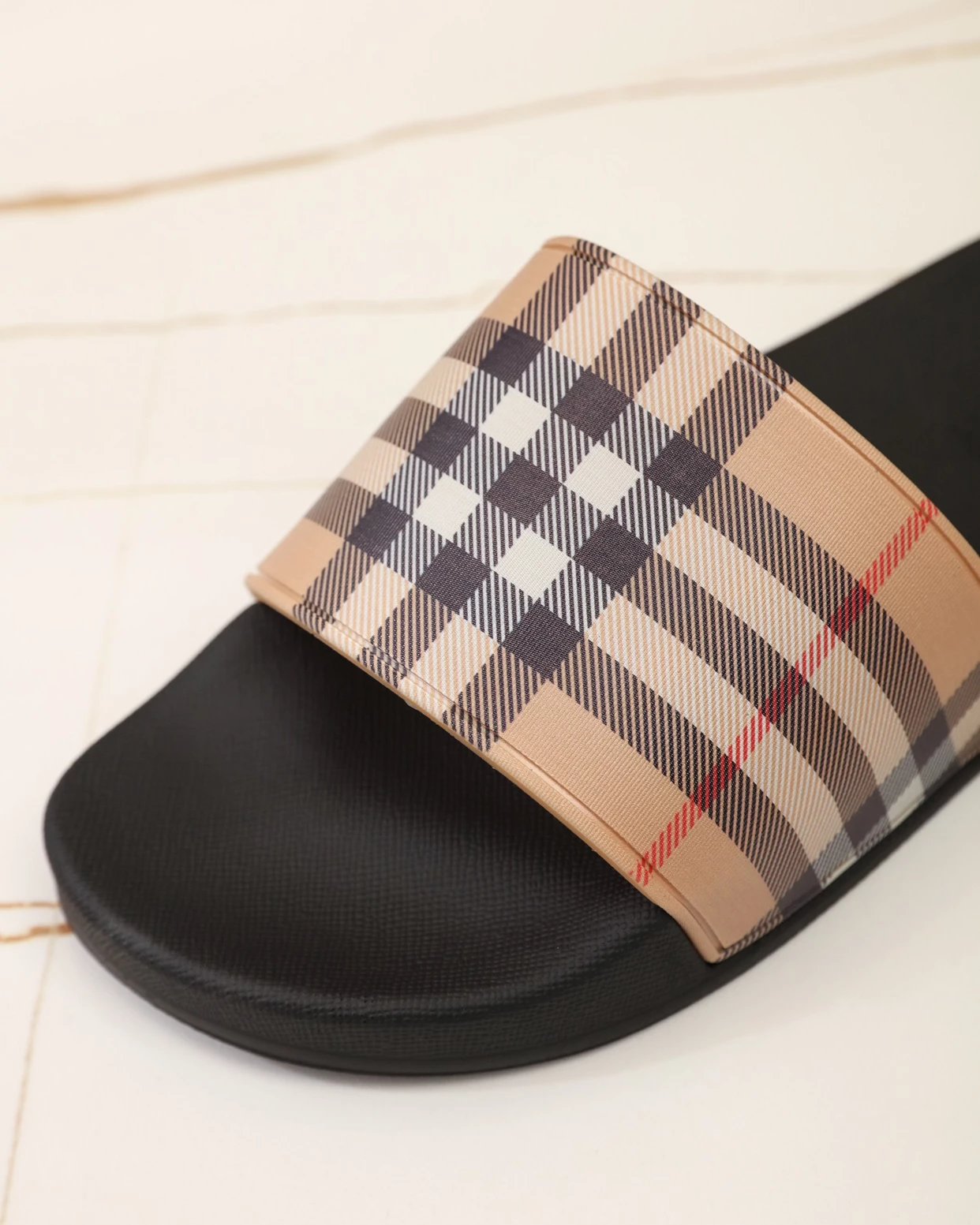 Burberry Equestrian Knight Slide Black Slippers - 4