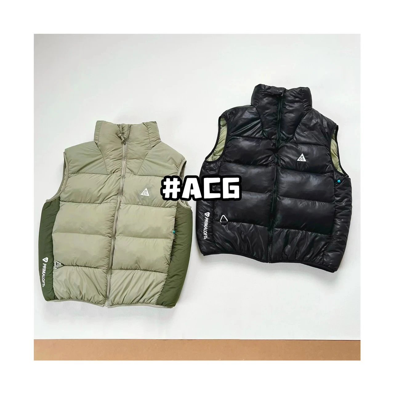 [Factory Clearance, No Returns or Exchanges, Original p159 Single Item] Winter Companion ACG# High Quality AC Therma-FIT Urban Outdoor Functional Lightweight High Loft Stand Collar Warm Colorblock Padded Vest