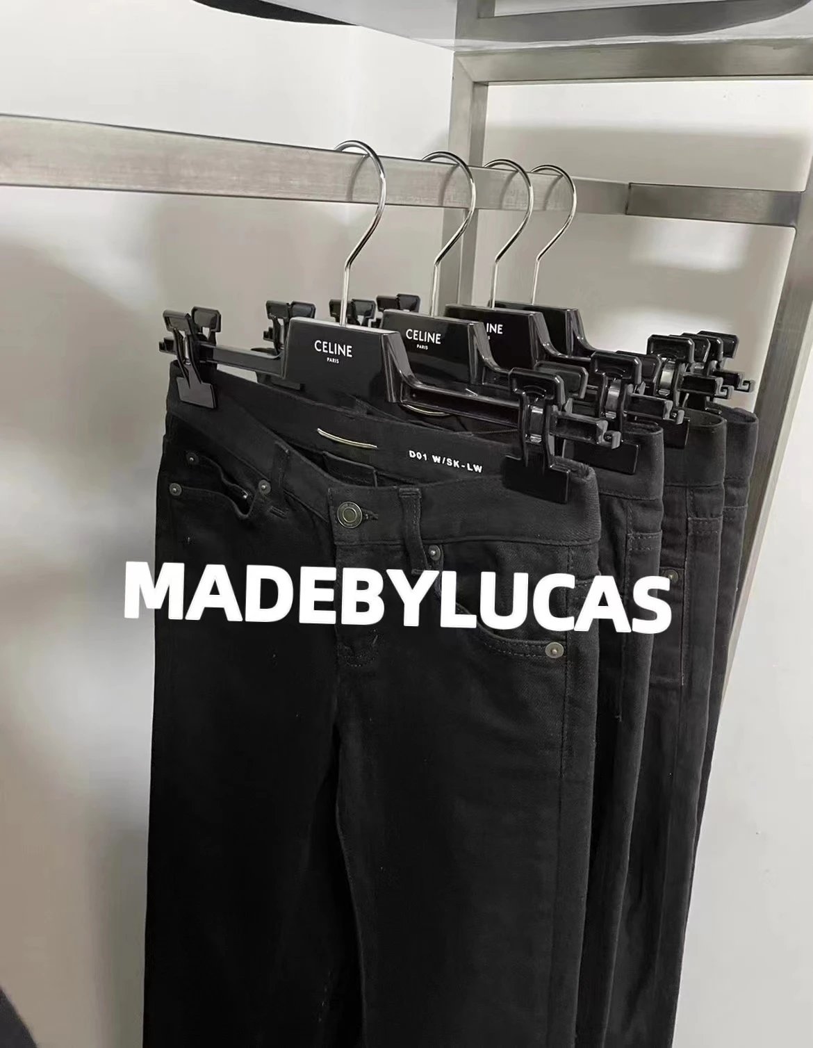 Made By Lucas / Five-Pocket Black Denim D02