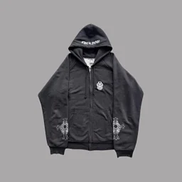 thumbnail for CopyAutonomous 90s Dagger Old Zip Hoodie Swear Words Phantom Sword Zip Hoodie (In Stock)