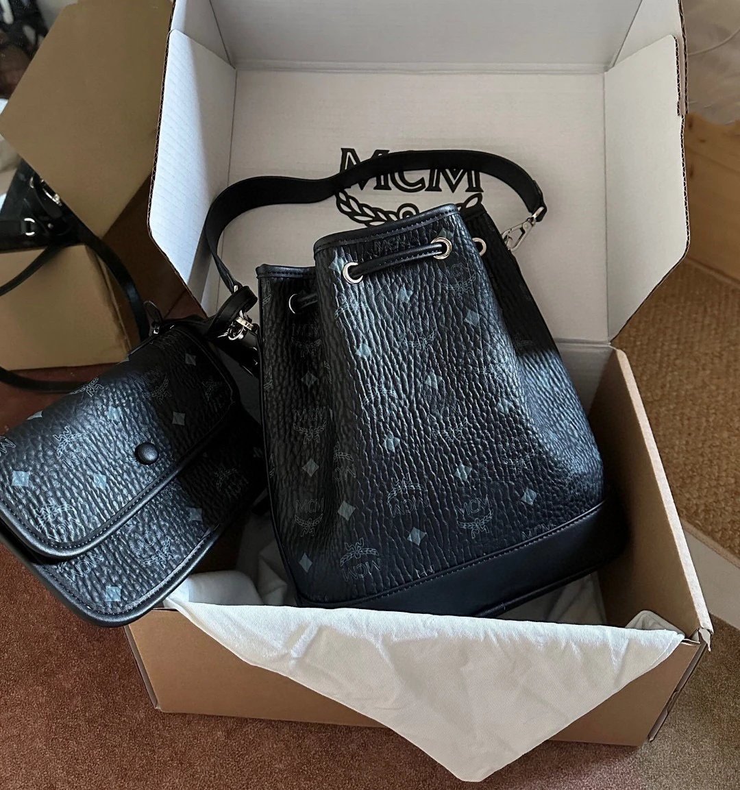 MCM Visetos Bucket Bag