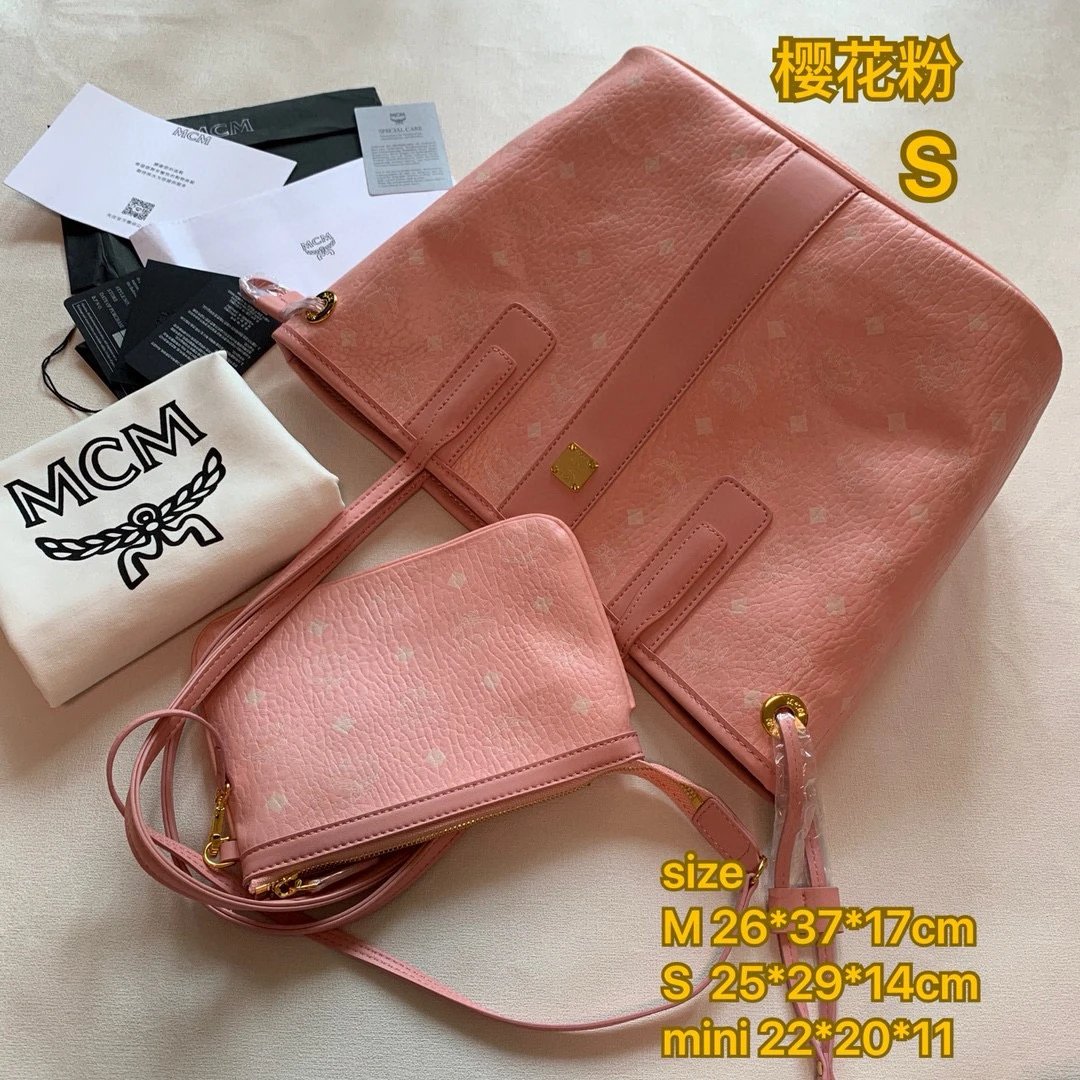 MCM Visetos Tote Bag with Mini