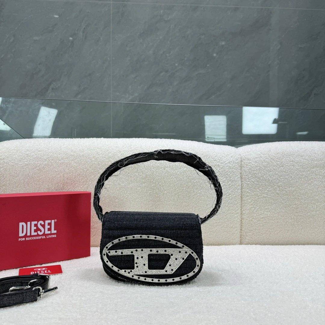Diesel Denim Logo Crossbody Ba