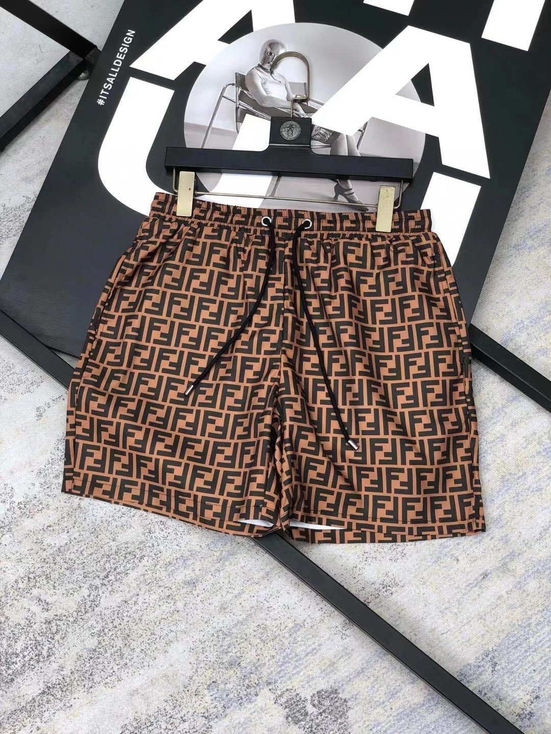 Fendi FF Print Shorts