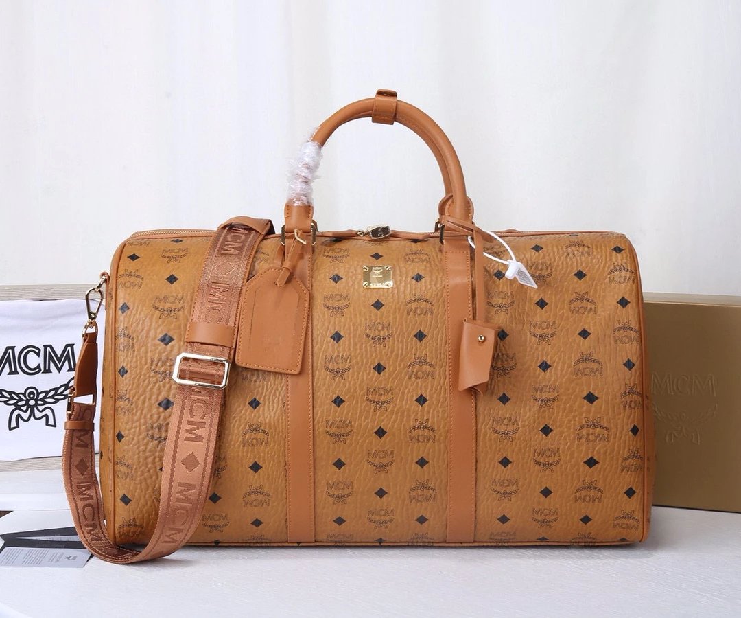 MCM Visetos Travel Duffel Bag