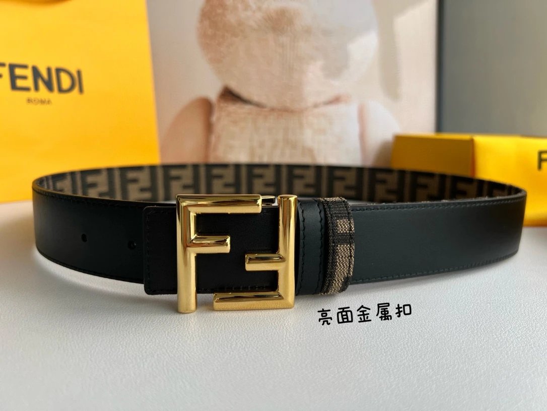 Fendi FF Logo Belt with Polish