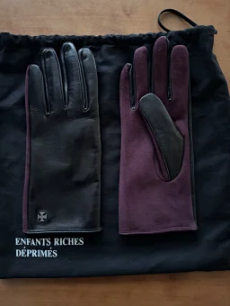 thumbnail for ERD25fw酒红麂皮十字架手套定金（尾款269