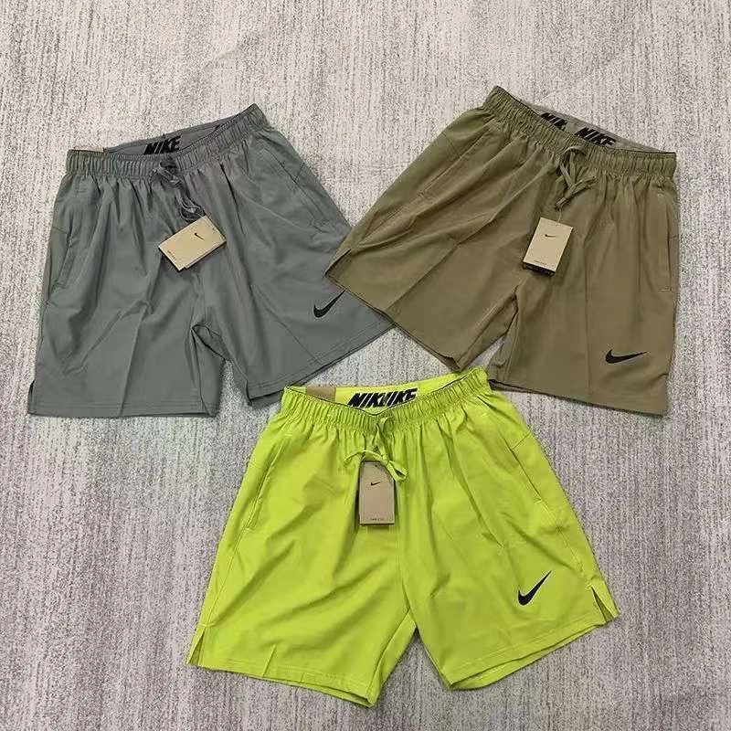 Summer thin ice silk quick drying shorts for men, loose casual woven running sports shorts