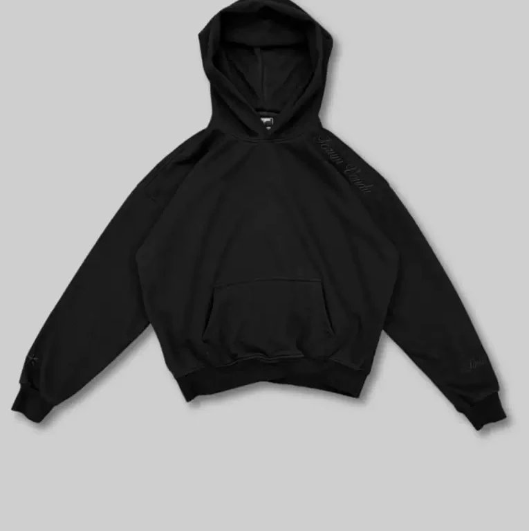 Other Hoodie Embroidered Script Black