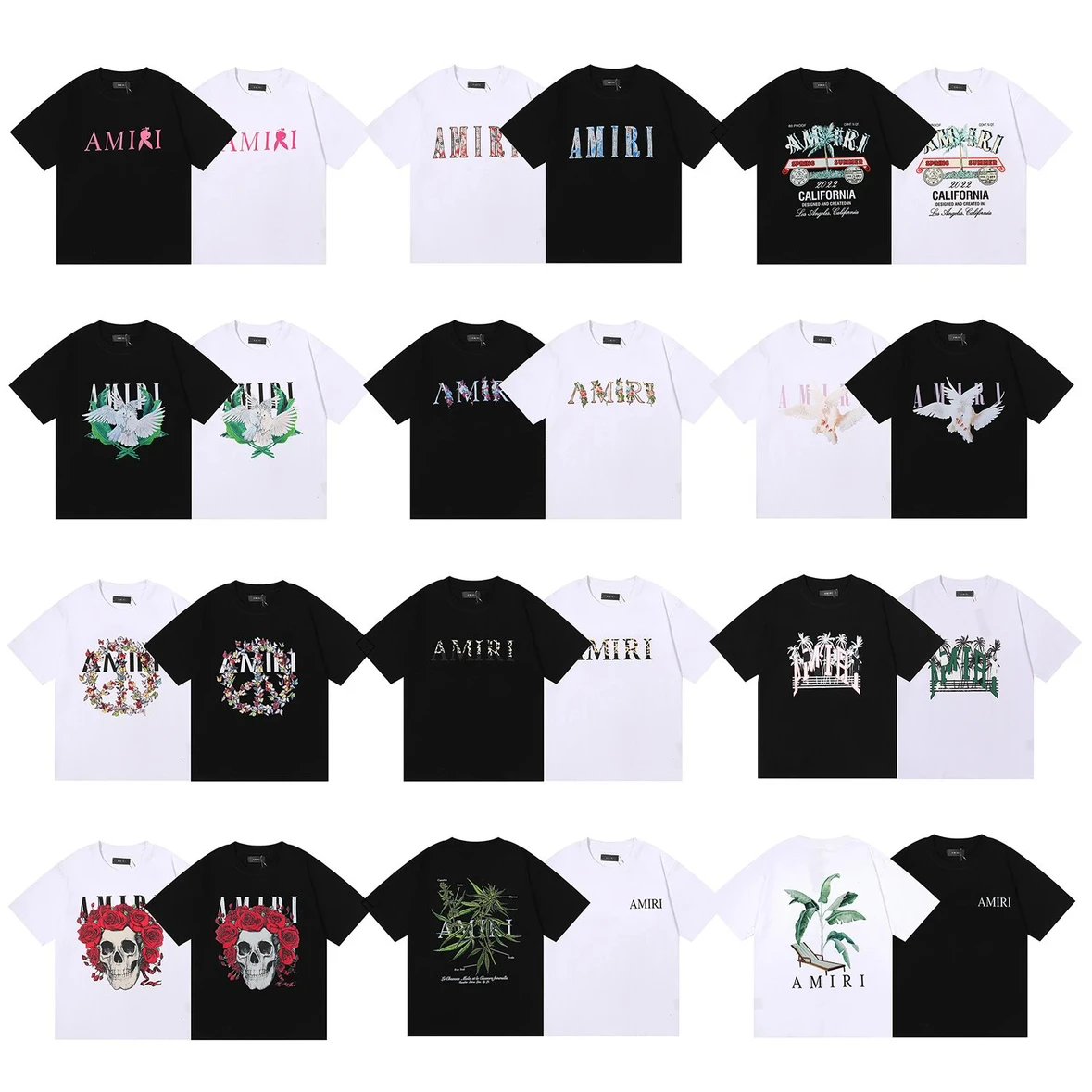 Amiri Printed Short Sleeve T-Shirts