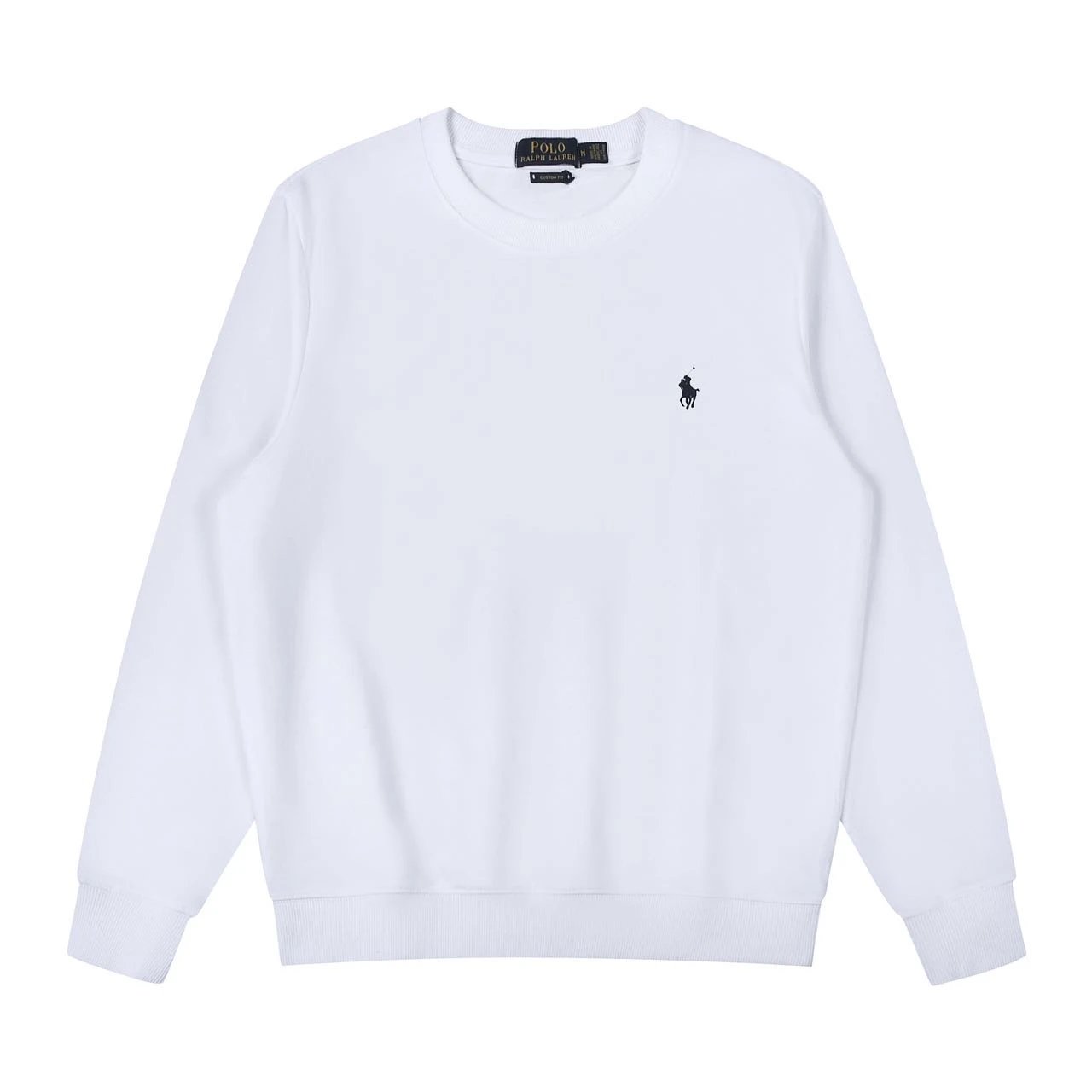 Round neck white black label