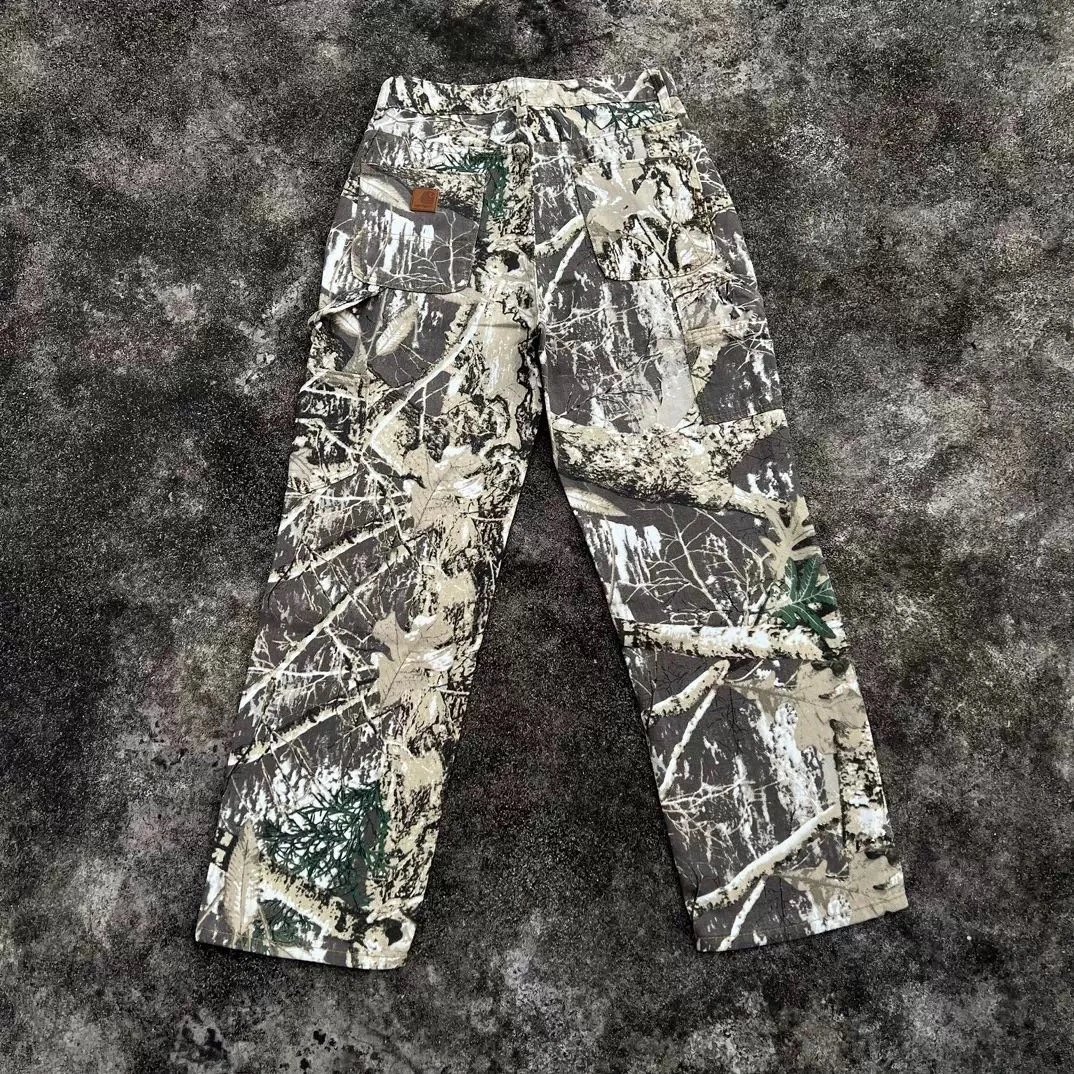 Carhartt Jeans Wide-Leg Straight Washed Tree Camo