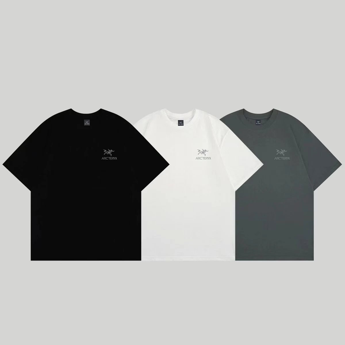 Pattern Reflective Print American Retro Crew Neck Short Sleeve T-Shirt