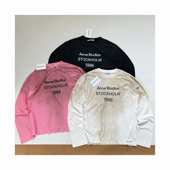 Main Relaxed Vibe#【Comfortable Dirty T】High Quality AC Washed Distressed Print Letters Vintage Dirty Gradient Lightweight Long Sleeve T-Shirt Unisex