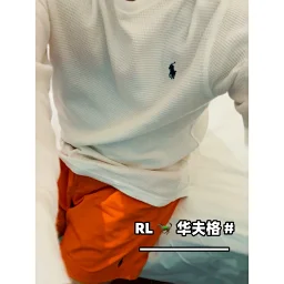 thumbnail for Relaxed Waffle [Comfortable and Breathable] High Quality RL Pony Embroidered Logo Waffle Crew Neck Long Sleeve T-Shirt Unisex