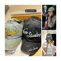 thumbnail for Starting from the "head" [super handsome item] original quality AC home embroidered lettering washed and distressed vintage baseball caps caps men's and women's models