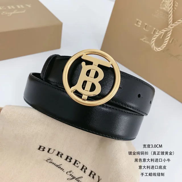 Burberry Belts Gold TB Monogram Buckle product detail image 16