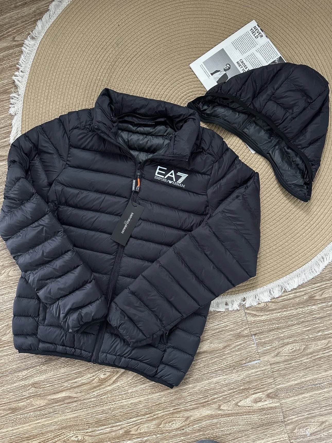 【24h物流】现货✨高版本ea7羽绒棉排骨服✨定制拉链 填充棉饱满🪡三标齐全 男女同款商务休闲
