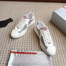 thumbnail for link1 PraAmerica's Cup Series Patent Leather Mesh Casual Sneakers 35-48
